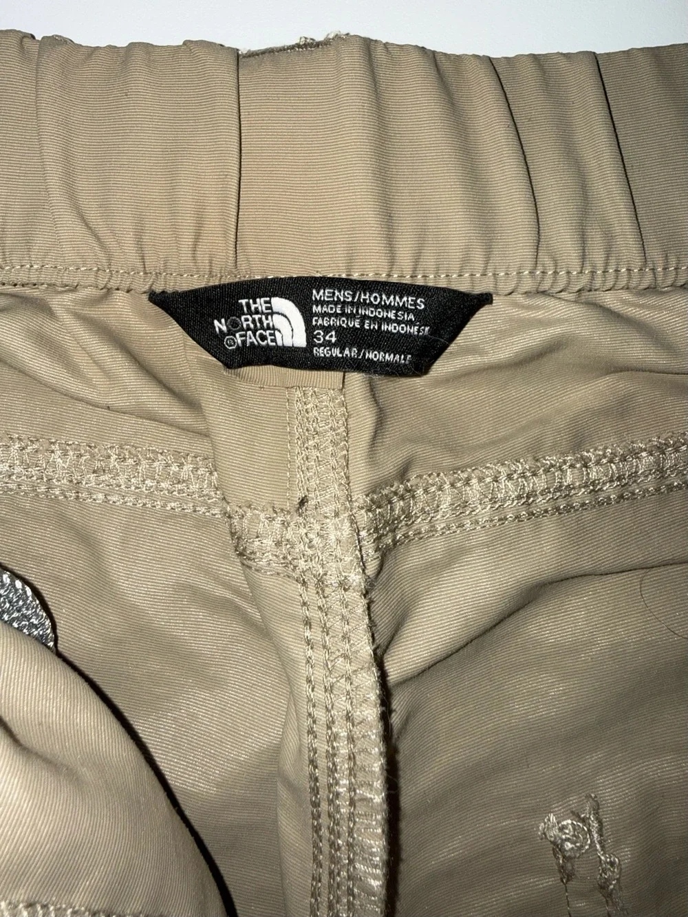The North Face Men’s Convertible Hiking Cargo Pants Tan Khaki Gorpcore Sz 34